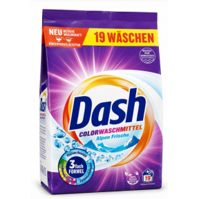 Пральний порошок для кольорових тканин Dash Color, 0,95 кг, 19 прань